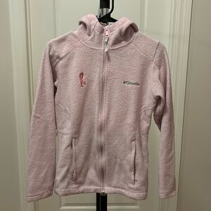 Columbia fleece breast cancer awareness zip up